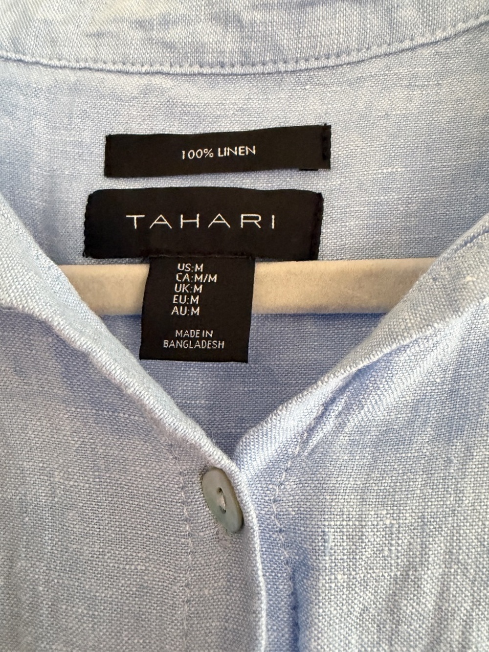 Tahari 100% Linen Long Shirt